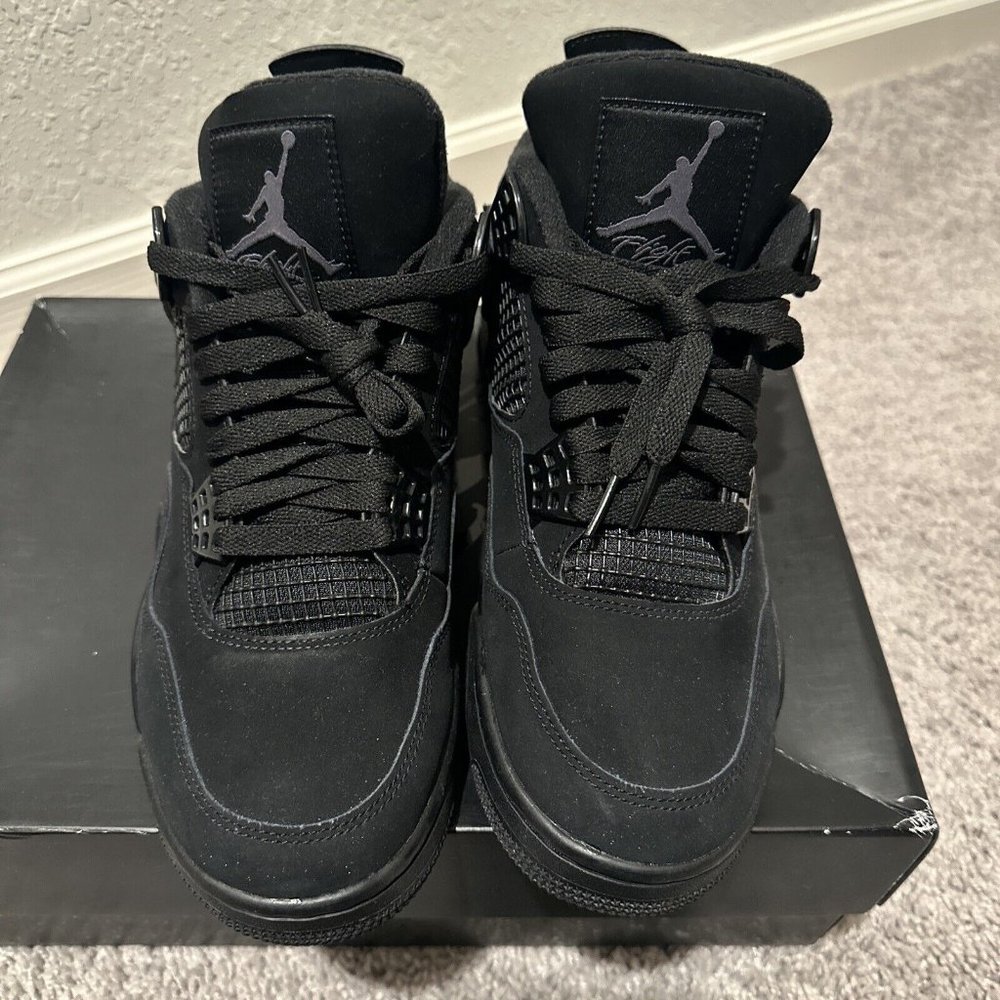 Size 9.5 - Jordan 4 Retro Mid Black Cat - Picture 5 of 5